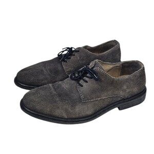 All Saints Men's Suede Oxford Lace Up Shoes, Dress Shoe, Business, Casual, 43/10